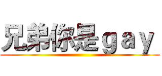兄弟你是ｇａｙ  ()