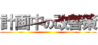 計画中の改善策 ()