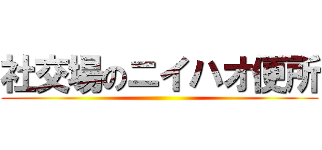 社交場のニイハオ便所 ()