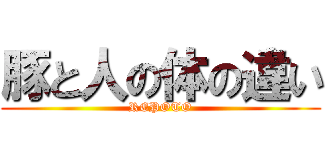 豚と人の体の違い (REPOTO)