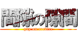 間隙の隙間 (gap on crevice)