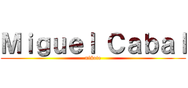Ｍｉｇｕｅｌ Ｃａｂａｌ (niñote)