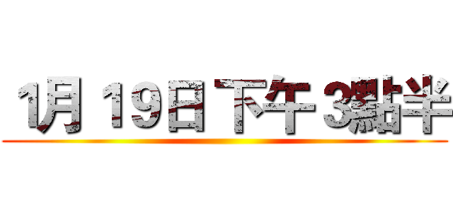 １月１９日 下午３點半 ()