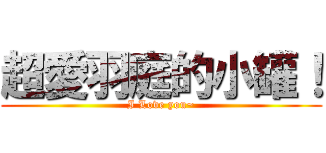 超愛羽庭的小罐！ (I Love you~)