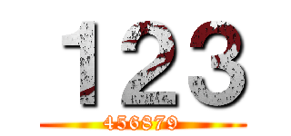 １２３ (456879)