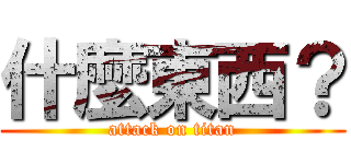 什麼東西？ (attack on titan)