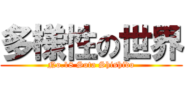 多様性の世界 (No.18 Sota Shishido)