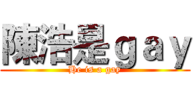 陳浩是ｇａｙ (He is a gay)