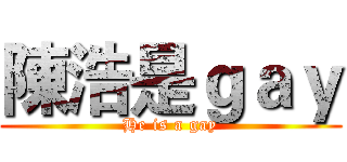 陳浩是ｇａｙ (He is a gay)