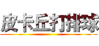 皮卡丘打排球 ()