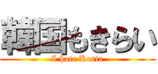 韓国もきらい (I hate Koria)