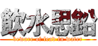 飲水思鉛 (beware of lead in water)