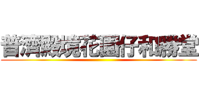普濟殿境花園仔和勝堂 ()