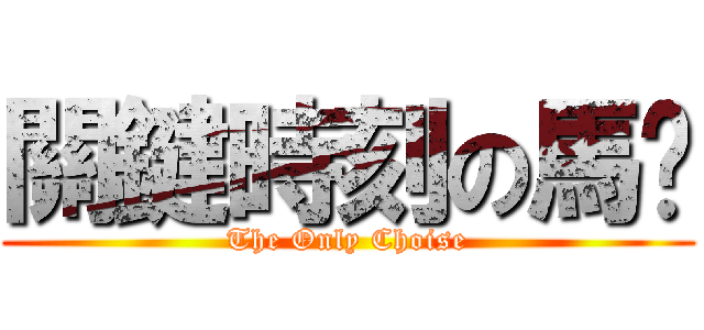關鍵時刻の馬囧 (The Only Choise)
