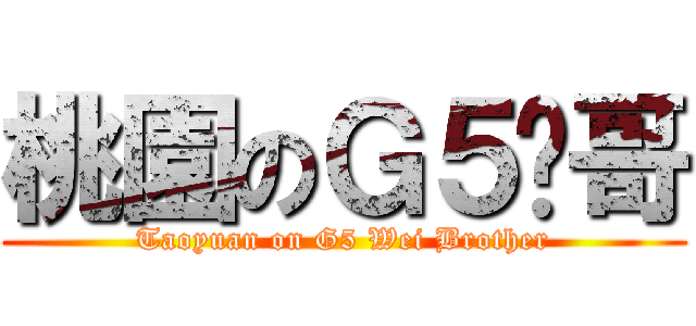 桃園のＧ５煒哥 (Taoyuan on G5 Wei Brother)