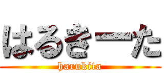 はるきーた (harukita)