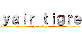 ｙａｉｒ ｔｉｇｒｅ (jhairo tigre)