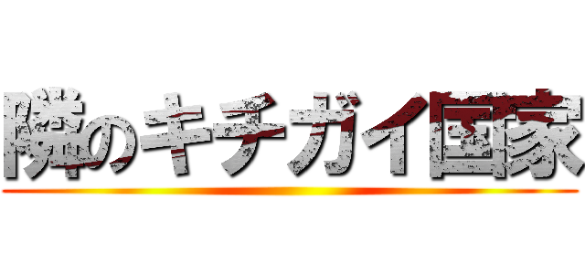 隣のキチガイ国家 ()