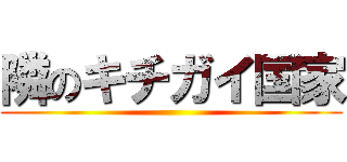 隣のキチガイ国家 ()