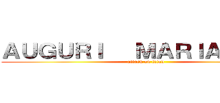 ＡＵＧＵＲＩ   ＭＡＲＩＡ   ！！！ (attack on titan)