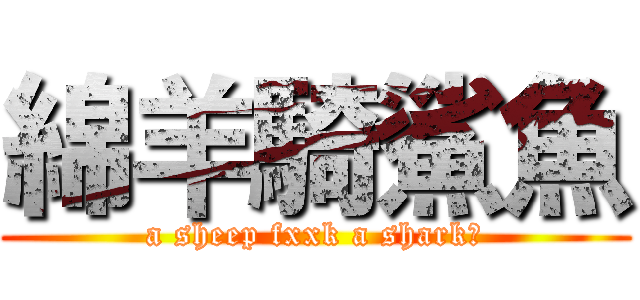 綿羊騎鯊魚 (a sheep fxxk a shark?)