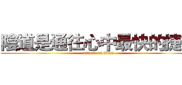 陰道是通往心中最快的捷徑 (attack on titan)