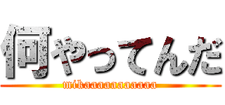 何やってんだ (mikaaaaaaaaaaa)