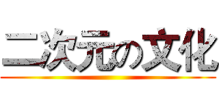 二次元の文化 ()