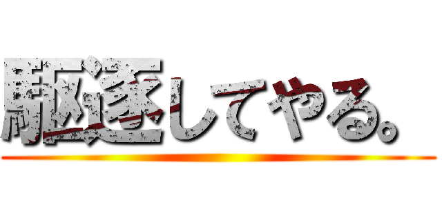 駆逐してやる。 ()