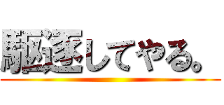 駆逐してやる。 ()