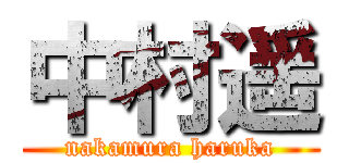 中村遥 (nakamura haruka)