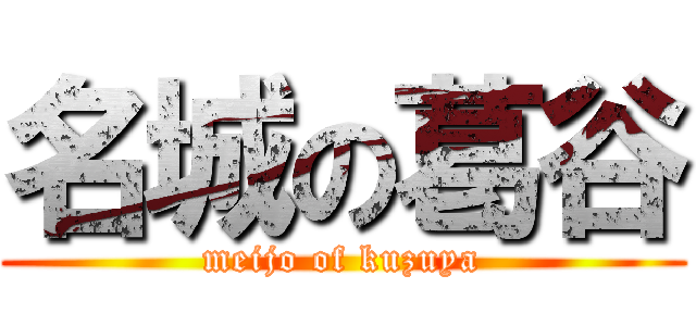 名城の葛谷 (meijo of kuzuya)