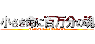小さき命に百万分の魂 (Small body in Million soul)
