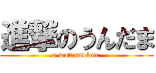 進撃のうんだま (a watermelon.)