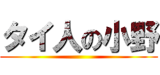 タイ人の小野 ()