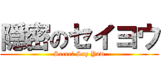 隠密のセイヨウ (Secret Say Yaw)