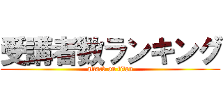 受講者数ランキング (attack on titan)