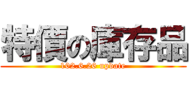 特價の庫存品 (102.6.26 update)