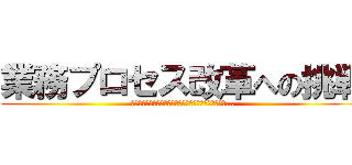 業務プロセス改革への挑戦 (幻の大地へ星空の守り人に導かれし者たち　そして伝説へ…)