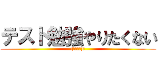 テスト勉強やりたくない ((｀・∀・)ﾉ)