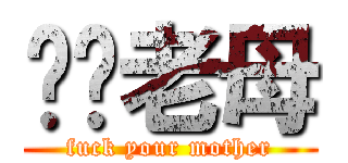 屌你老母 (fuck your mother)