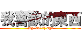 我喜歡的東西 (My like things)