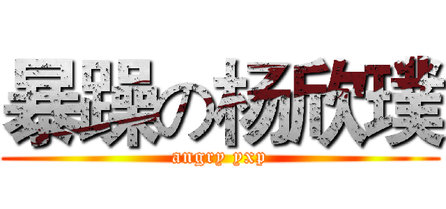 暴躁の杨欣璞 (angry yxp)