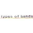 ｔｙｐｅｓ ｏｆ ｂａｎｄａｇｉｎｇ (attack on titan)