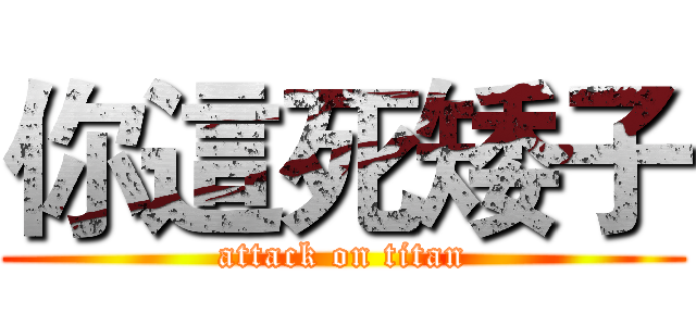你這死矮子 (attack on titan)