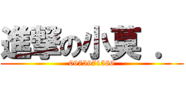 進撃の小莫 ． (0975971586)