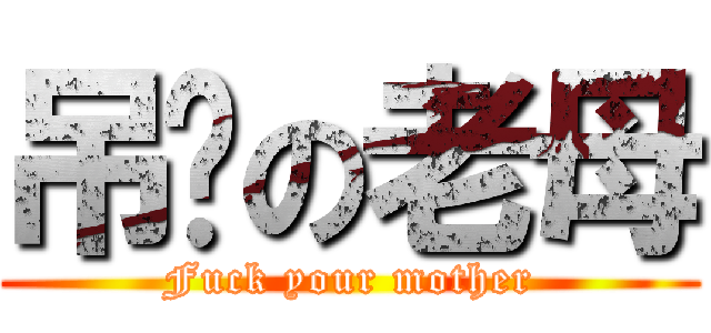 吊你の老母 (Fuck your mother)