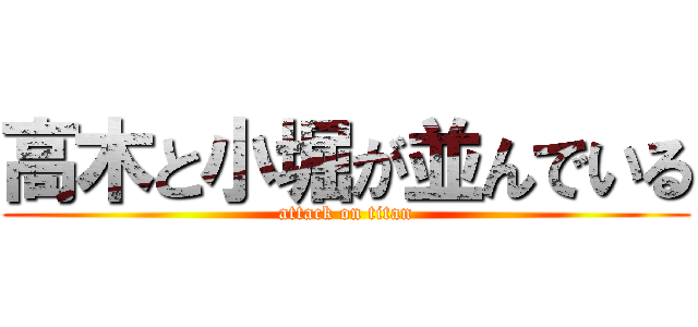 高木と小堀が並んでいる (attack on titan)