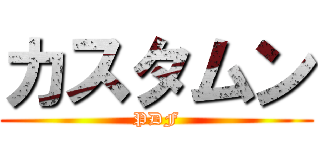 カスタムン (PDF)