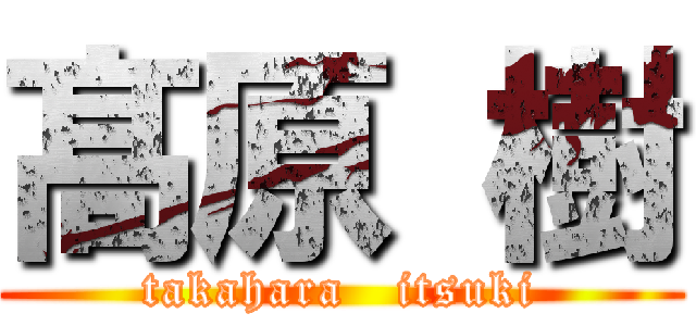 髙 原 樹 (takahara   itsuki)